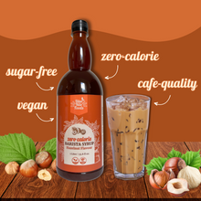 Load image into Gallery viewer, Blue Nile Foods Sugar Free Barista Hazelnut Coffee Syrup - Guilt Free Coffee Syrup, Perfect Flavour Enhancer for Coffee Lovers & Health Conscious Enthusiasts, Keto Friendly, Zero Calorie