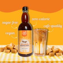 Load image into Gallery viewer, Blue Nile Foods Sugar Free Barista Salted Caramel Coffee Syrup - Guilt Free Coffee Syrup, Perfect Flavour Enhancer for Coffee Lovers & Health Conscious Enthusiasts, Keto Friendly, Zero Calorie
