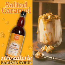 Load image into Gallery viewer, Blue Nile Foods Sugar Free Barista Salted Caramel Coffee Syrup - Guilt Free Coffee Syrup, Perfect Flavour Enhancer for Coffee Lovers & Health Conscious Enthusiasts, Keto Friendly, Zero Calorie