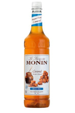 Load image into Gallery viewer, MONIN Premium Sugar Free Caramel Syrup 1L with FREE Cocktail Recipe Card