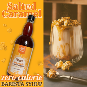 Blue Nile Foods Sugar Free Barista Salted Caramel Coffee Syrup - Guilt Free Coffee Syrup, Perfect Flavour Enhancer for Coffee Lovers & Health Conscious Enthusiasts, Keto Friendly, Zero Calorie