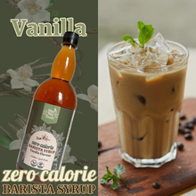 Load image into Gallery viewer, Blue Nile Foods Sugar Free Barista Vanilla syrup Coffee Syrup - Guilt Free Coffee Syrup, Perfect Flavour Enhancer for Coffee Lovers &amp; Health Conscious Enthusiasts, Keto Friendly, Zero Calorie
