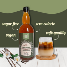 Load image into Gallery viewer, Blue Nile Foods Sugar Free Barista Vanilla syrup Coffee Syrup - Guilt Free Coffee Syrup, Perfect Flavour Enhancer for Coffee Lovers &amp; Health Conscious Enthusiasts, Keto Friendly, Zero Calorie
