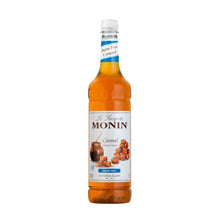 Load image into Gallery viewer, Monin Sugar Free Caramel Syrup, Sugar Free Hazelnut Syrup and Sugar Free Vanilla Syrup with Free Recipe Card for Cocktails and Coffee
