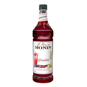 MONIN Premium Grenadine Syrup 1L with FREE Cocktail Recipe Card