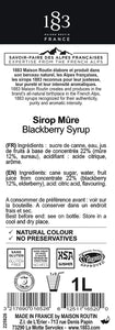 Maison Routin 1883 Blackberry Syrup - Glass Bottle - 1 Liter