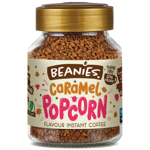 Beanies Caramel Popcorn Flavour Instant Coffee 50g, 6 Pack