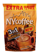 Load image into Gallery viewer, NY Coffee 3 in 1 sachets [8 x 12] 96 servings- Vanilla flavour, instant coffee sachets, for home or office use.…
