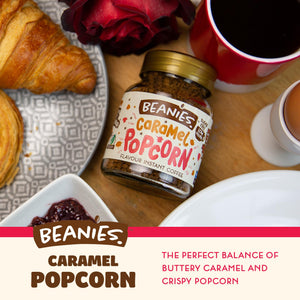 Beanies Caramel Popcorn Flavour Instant Coffee 50g, 6 Pack